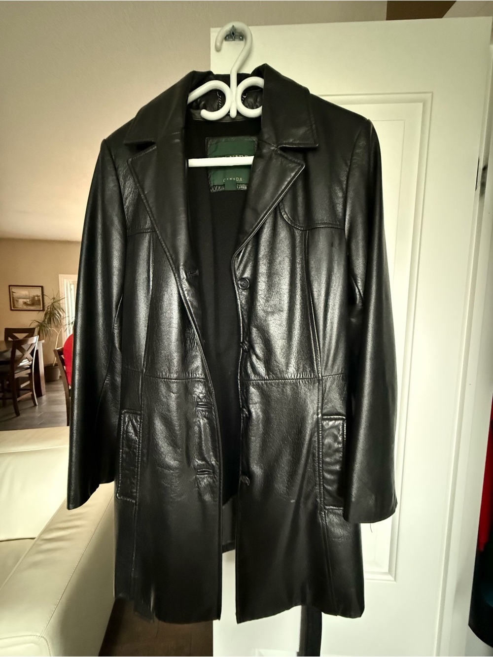 Danier Black Leather Longline Women's Jacket